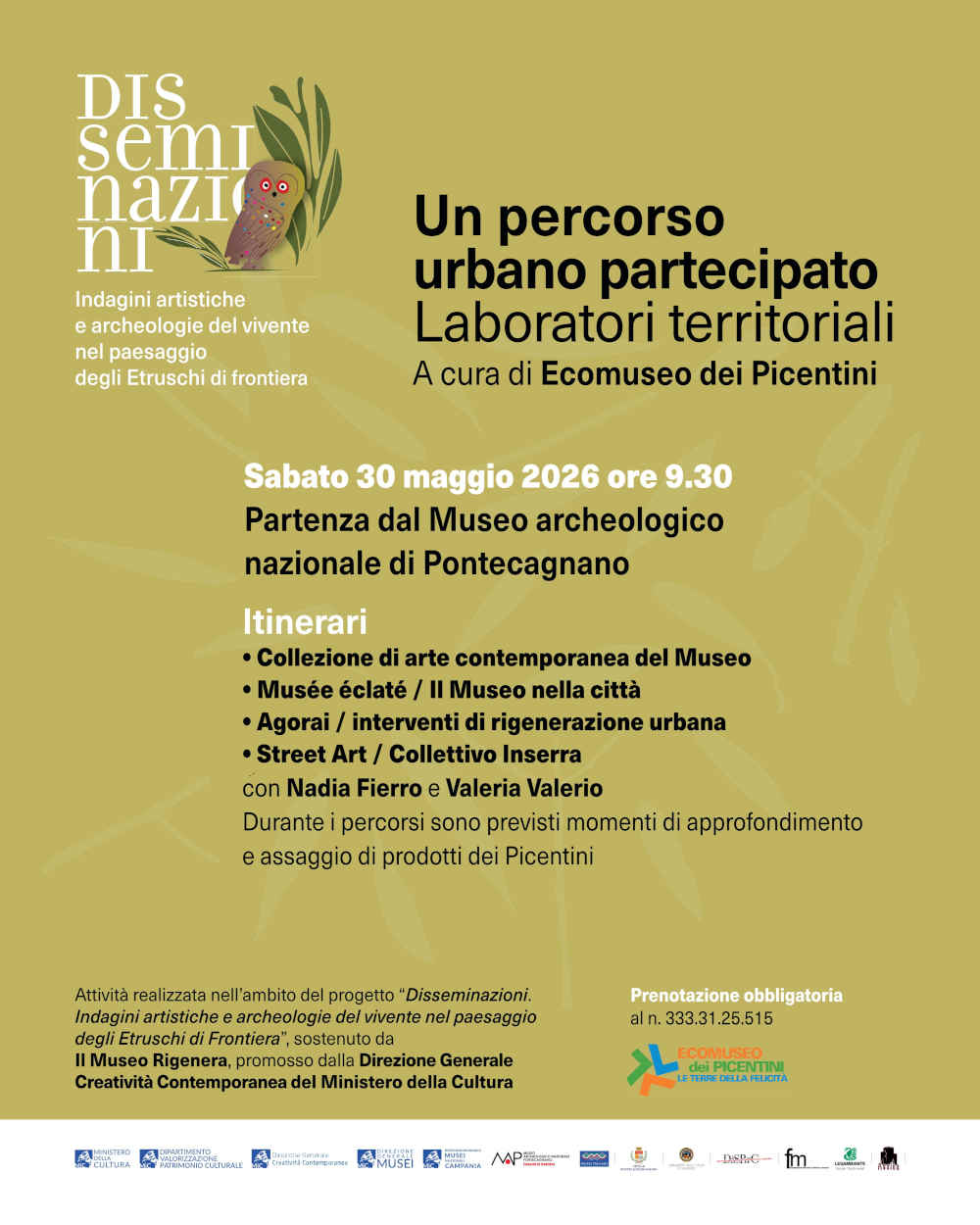 Disseminazioni. Indagini artistiche e archeologie del vivente nel paesaggio  degli Etruschi di Frontiera | Un percorso urbano partecipato – Direzione  regionale Musei nazionali Campania