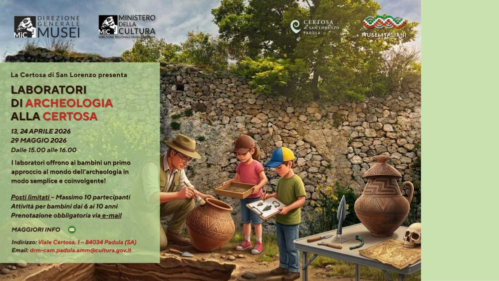 Laboratori di Archeologia alla Certosa. Tre appuntamenti per scoprire il passato