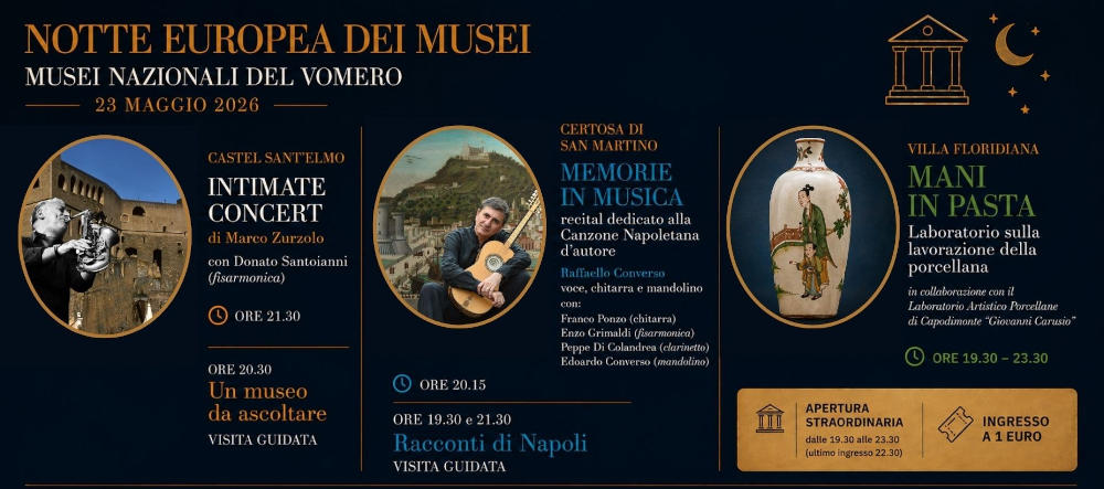 Notte dei Musei: visite guidate, concerti e laboratori nei tre siti dei Musei nazionali del Vomero